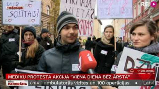 Mediķu protesta akcija "Viena diena bez ārsta"