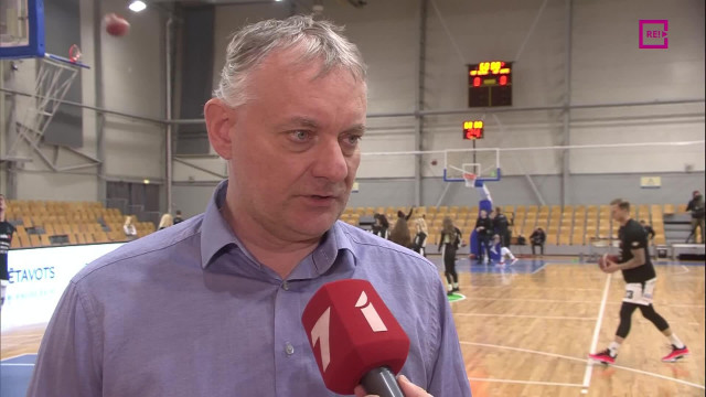 Latvijas-Igaunijas basketbola līgas spēle «VEF Rīga» - «Parnu Sadam». Intervija ar Gertu Kulamē pirms spēles