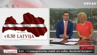 Latvijas pasts izdevis pirmo neregulārās formas pastmarku