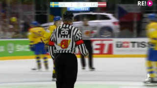 PČ hokejā. Latvija - Zviedrija. Spēles momenti. 2.periods