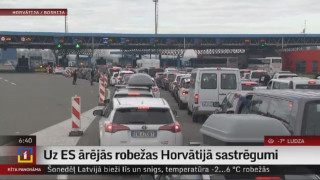 Uz ES ārējās robežas Horvātijā  sastrēgumi