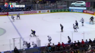 Pasaules hokeja čempionāta spēle Zviedrija - Francija 3:1