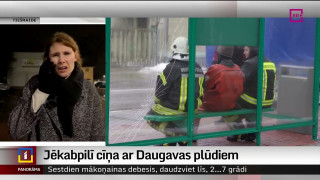 Jēkabpilī cīņa ar Daugavas plūdiem