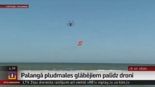 Palangā glābējiem pludmalē palīdz droni