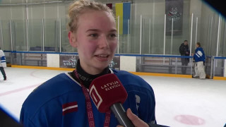 Baltijas - Latvijas čempionāta hokejā sievietēm finālspēle HS "Rīga" - SHK "Laima". Evelīna Kolīte