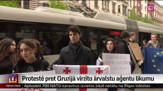 Protestē pret Gruzijā virzīto ārvalstu aģentu likumu