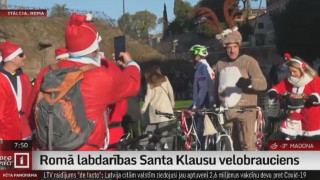 Romā labdarības Santa Klausu velobrauciens