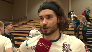 Latvijas volejbola čempionāta pusfināla spēle "RTU/Robežsardze" - "Jēkabpils Lūši". Patriks Pinka
