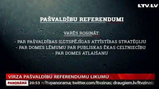 Virza pašvaldību referendumu likumu