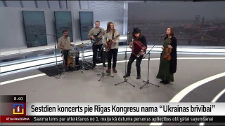 Sestdien koncerts pie Rīgas Kongresu nama "Ukrainas brīvībai"