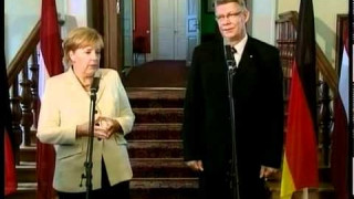 Vācijas kanclere apmeklē Rīgu