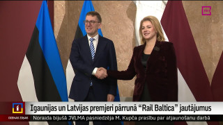 Igaunijas un Latvijas premjeri pārrunā "Rail Baltica" jautājumus