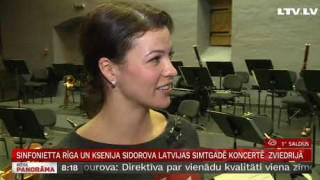 Sinfonietta Rīga un Ksenija Sidorova Latvijas simtgadē koncertē  Zviedrijā
