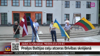 Preiļos Baltijas ceļu atceras Brīvības skrējienā