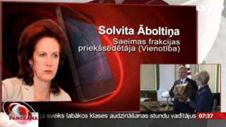 Telefonintervija ar  Solvitu Āboltiņu