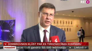 V. Dombrovskis kļūst par ES tirdzniecības komisāru