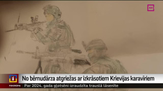 No bērnudārza atgriežas ar izkrāsotiem Krievijas karavīriem
