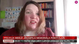 Policija meklē Jēkabpils memoriāla postītājus