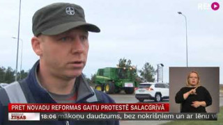 Pret novadu reformas gaitu protestē Salacgrīvā