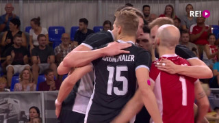 Eiropas čempionāta kvalifikācijas spēle Austrija-Latvija. 3.seta epizodes