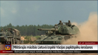 Militārajās mācībās Lietuvā izspēlē Vācijas papildspēku ierašanos