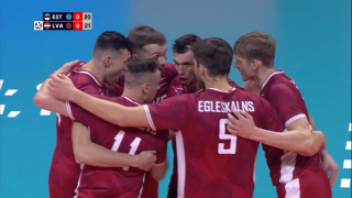 Dienas moments - Gara bumbas izspēle volejbola Igaunija-Latvija