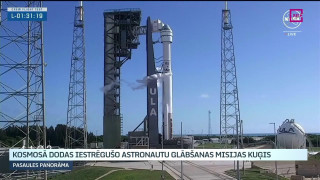 Kosmosā dodas iestrēgušo astronautu glābšanas misijas kuģis