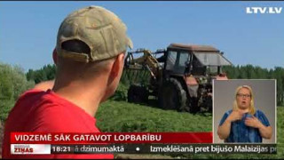 Vidzemē sāk gatavot lopbarību