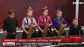Jāzepa Mediņa Rīgas 1. mūzikas skolas Jaunāko klašu pūtēju orķestra 5 gadu Jubilejas koncerts .