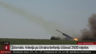 Zelenskis: Krievija pa Ukraina teritoriju izšāvusi 3500 raķetes