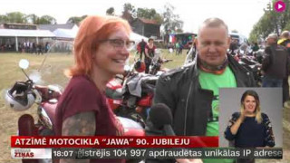 Atzīmē motocikla «Jawa» 90. jubileju