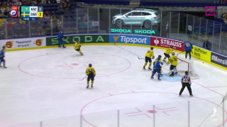 Pasaules hokeja čempionāta spēle Kazahstāna - Zviedrija 1:3
