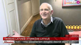 Trimdas latvieši atgriežas Latvijā