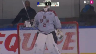 Euro Hockey Challenge. Francija - Latvija. Pēcspēles metienu sērija