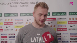Pasaules hokeja čempionāta spēle Čehija - Latvija. Intervija ar Kārli Čuksti