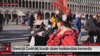 Venēcijā Covid dēļ klusāk sācies tradicionālais karnevāls