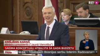 Saeima konceptuāli atbalsta šā gada budžetu