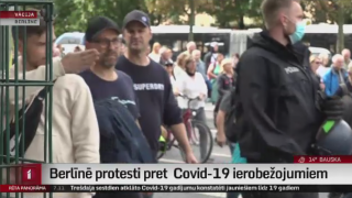 Berlīnē protesti pret  Covid-19 ierobežojumiem