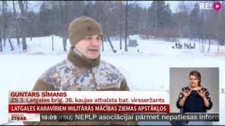 Latgales karavīriem militārās mācības ziemas apstākļos