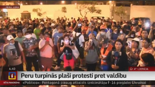 Peru turpinās plaši protesti pret valdību