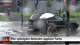 Pēc spēcīgām lietavām applūst Tartu