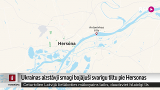 Ukrainas aizstāvji smagi bojājuši svarīgu tiltu pie Hersonas