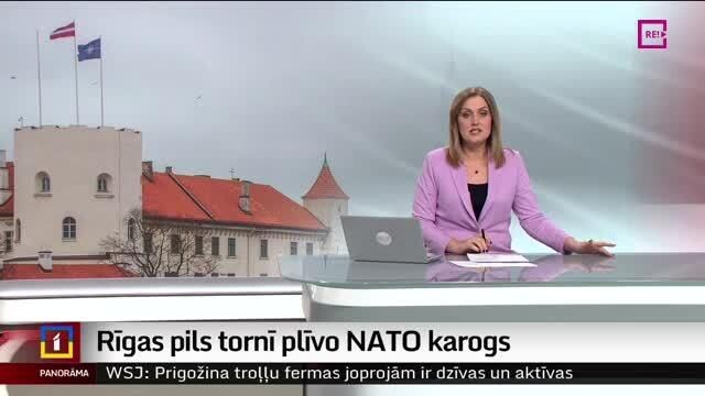 Rīgas pils tornī plīvo NATO karogs / 29.03.2024 / Ieraksts / REplay.lv