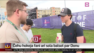 Čehu hokeja fani arī sola balsot par Donu