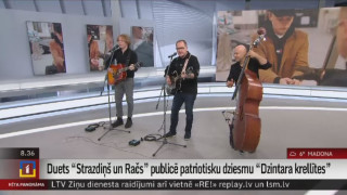 Duets "Strazdiņš un Račs" publicē patriotisku dziesmu "Dzintara krellītes"