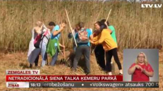 Netradicionālā siena talka Ķemeru parkā