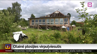 Olainē plosījies virpuļviesulis