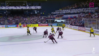 Pasaules hokeja čempionāta spēle Latvija - Zviedrija 2:3