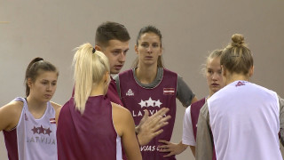Sieviešu basketbola izlase aizvada pēdējo treniņu pirms spēles ar Horvātijas valstsvienību