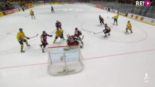 PČ hokejā. Latvija - Zviedrija. Spēles momenti